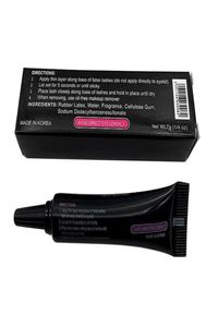 Colle à cils noire et blanche, maquillage, teinture rapide, imperméable, non irritante, collante, dure, collante, hyaline, sans soufflage, vison, eyel8066790