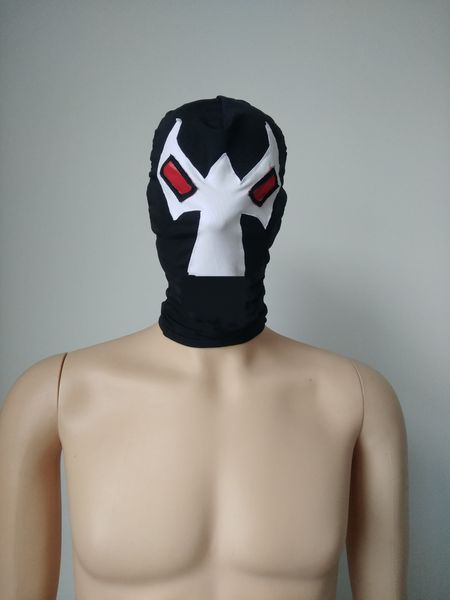 Accesorios de vestuario en blanco y negro Lycra Mask Hood Red Spandex Hood