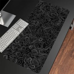 Zwart -witte muis pads gaming mousepad gamer muismat toetsenbordmatten bureau kussen muispads xxl 90x40cm voor computer 240419