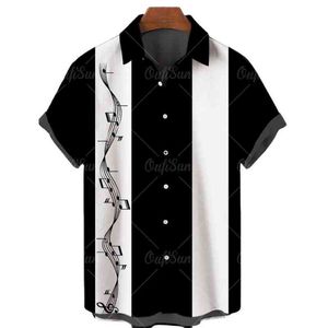 Zwart -witte strepen Druk shirt Street Trend Casual korte mouw T -tops tops mode comfortabel unisex oversized shirt G220511