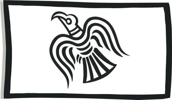 Drapeau corbeau Viking noir et blanc, 90x150 cm, 3x5 pieds, drapeau de décoration en polyester imprimé avec œillets en laiton, livraison gratuite