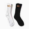 Black and White Womens Cotton chaussettes de coton personnalis￩es broderies cass￩es bris￩es ours en ligne Socke de coton ￠ la mode populaire ￠ la mode
