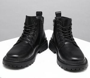 Black enkel militaire laarzen mannen luxe merk leger gevecht tactische laarzen voor mannen schoenen casual cowboy laarzen voor mannen botas militares9160493