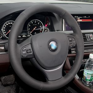 Housse de volant de voiture en cuir artificiel noir pour BMW F10 F11 (Touring) F07 (GT) F12 F13 F06 F01 F02 accessoires de voiture