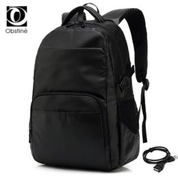 Mochila preta masculina para viagem, mochila masculina à prova d'água para negócios, bolsa para laptop, bolsa para livros, grande252y