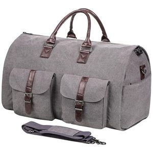 Sac noir organisateur hommes grande poignée week-end sac de voyage voyage femme toile imperméable surdimensionné sac à vêtements en cuir PU Carryon grand sac de nuit