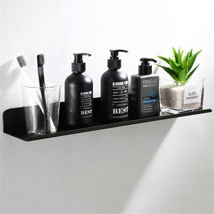 Zwarte badkamer planken douche baden opslag houder keuken organizer rack shampoo douche caddy rack badkamer accessoires 210724