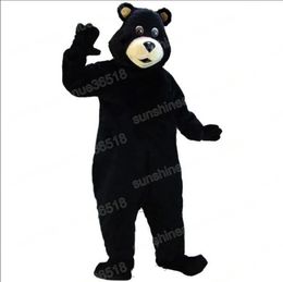 Black Bear Mascot Costume Cartoon thème personnage Carnival Unisexe Halloween Carnival Adults Birthday Party Fancy tenue pour hommes femmes