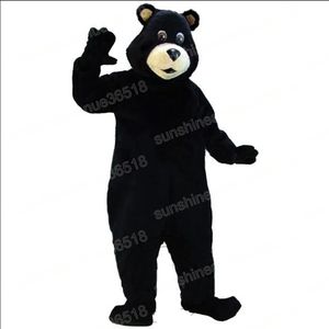 Costume de mascotte d'ours noir personnage de thème de dessin animé carnaval unisexe Halloween carnaval adultes fête d'anniversaire tenue fantaisie pour hommes femmes