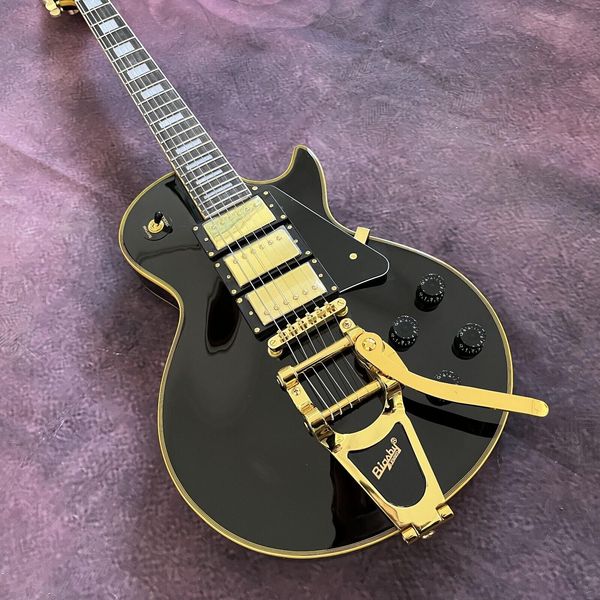 Guitare électrique Black Beauty Jazz 1957 Custom shop acajou massif en stock