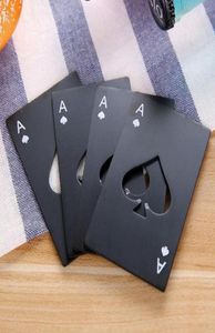 Zwarte bierflesopener Poker Playing Card Ace of Spades Bar Tool Soda Cap Opener Gift Kitchets Gadgets Gereedschap7585211