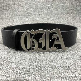 Black Belt Mens and Womens Personality Metal Metal Extra Large Cuir Brand Fashion Brand Metal Punk Style