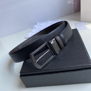 Black Belts Men Leather Luxury Triangle Designers Breedte 3,5 cm riemontwerper riem P Ladies Pin Buckle 2022