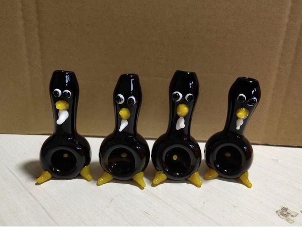 Tuyau en verre oiseau noir gros Bongs tuyaux de brûleur à mazout conduites d'eau tuyaux en verre plates-formes pétrolières fumer livraison gratuite