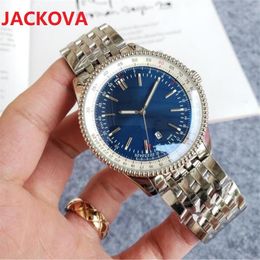 Zwart blauw hoogwaardig top luxe horloge Automatisch Mechanisch 316L roestvrij staal herenhorloges 46MM militaire sport grote d2872