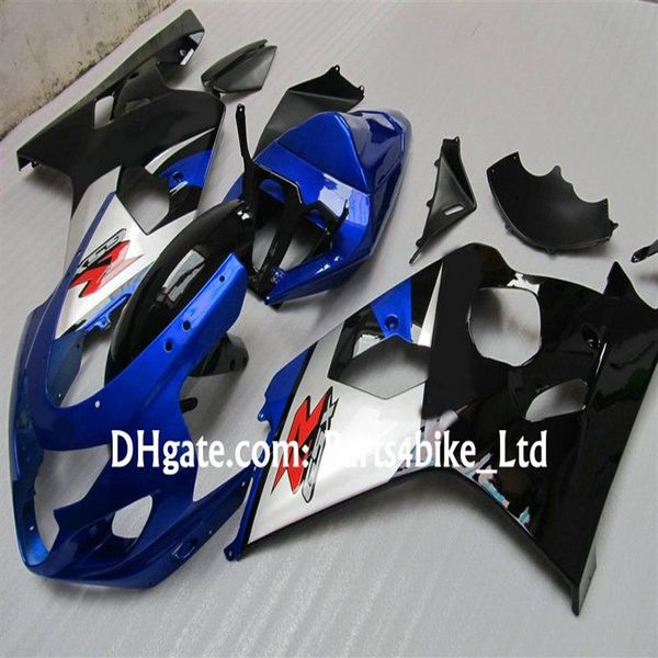 Carénage noir bleu argent pour SUZUKI GSXR 600 750 K4 2004 2005 GSXR600 GSXR750 04 05 GSX R750 body270J