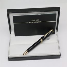 Bolígrafo de color de cuerpo negro, adorno plateado dorado con número de serie, papelería de oficina escolar, escritura para negocios Gifts239c