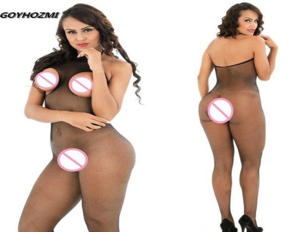 Costume de corps noir lingerie sexy entrejambe ouvert poitrine corps net vêtements femmes corps complet bas teddy sexy tuyaux costumes intime9619003