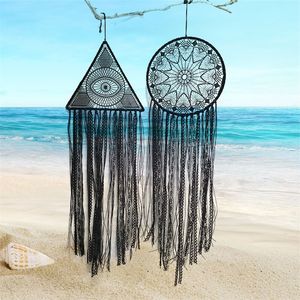 Zwart Boho Eye of God Black Handmade Dream Catcher Traditional Blessing Gift voor Auto Muur Opknoping Kinderkamer Slaapkamer Kinderen Dreamcatcher 1399 T