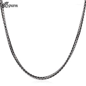 Chaîne de boîte noire 3 mm Collier à la mode pour hommes Bijoux pour hommes de haute qualité