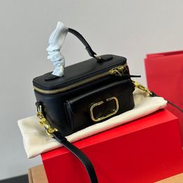 Mini joyero clásico de marca negra para mujer, bolso tridimensional compacto, bolsos de mano, bolso cruzado