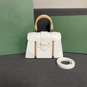 Bolsos de lujo negros, marrones y verdes para mujeres, bolso de cuero genuino de tamaño pequeño, bolso con remaches de metal, accesorios de moda, bolso cruzado con cuerpo elegante XB001 E23