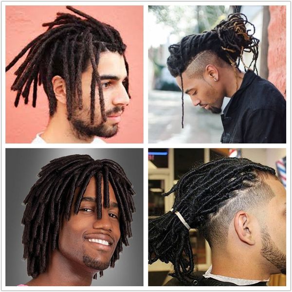 Rastas de cabello humano marrón negro, pelo de ganchillo, estilo Hip-Hop, rastas de cultura Reggae para hombres y mujeres, 10 Uds./paquete