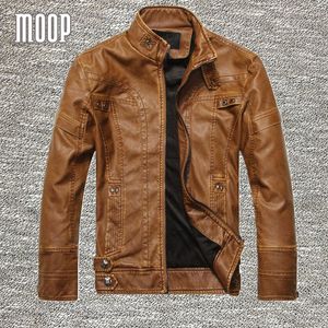 Noir/marron rétro PU cuir veste hommes automne polaire doublure moto veste manteau chaqueta moto hombre veste cuir homme LT083