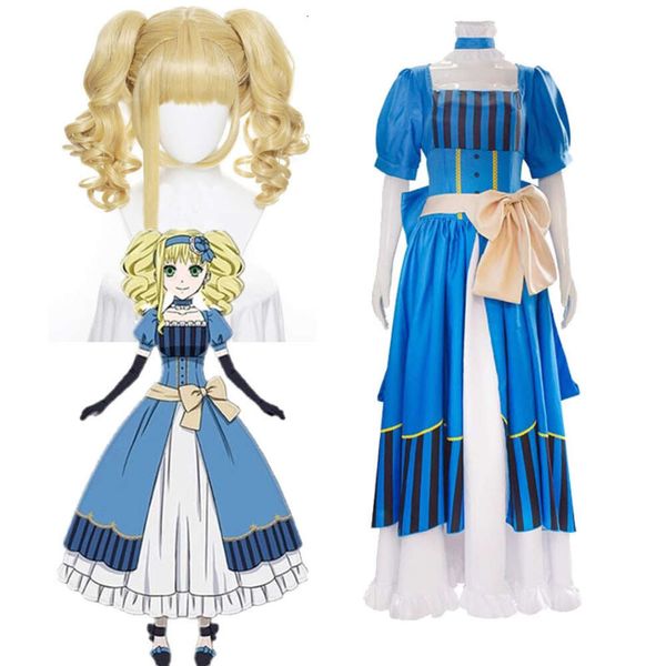 Black Butler Elizabeth Midford Cosplay Costume ou Wig Headwear Kuroshitsuji Book of the Atlantic Lizzy Night Robe