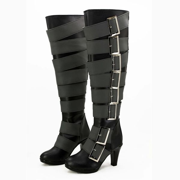 Black Butler Kuroshitsuji Undertaker Boots High Boots Anime Cosplay Halloween Carnival Party Accessoires Chaussures personnalisées