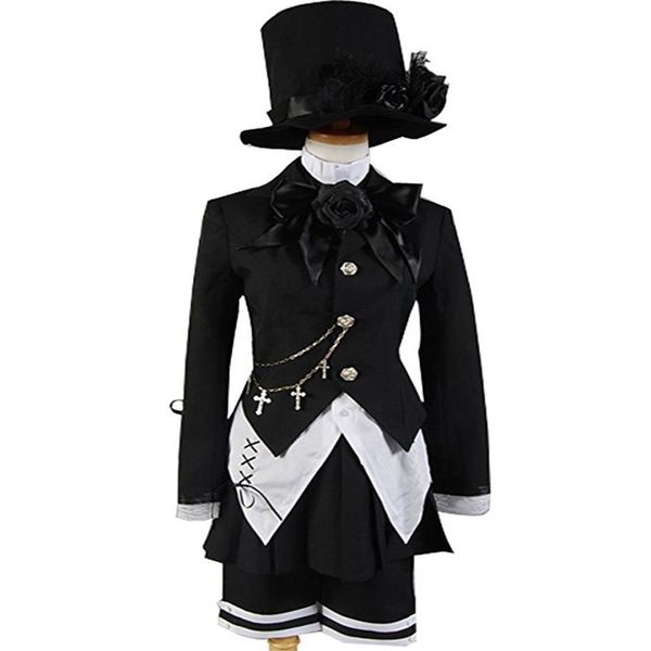 Black Butler Magicien Ciel Phantomhive Band Cosplay Costume Set 7 PCS217A
