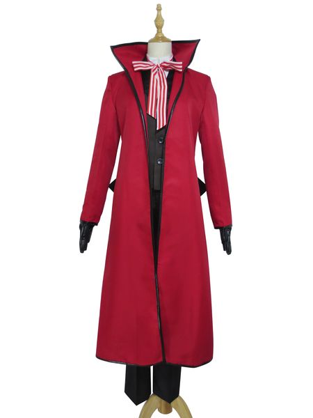 Uniforme de majordome noir Shinigami Grell Sutcliff, Costume de Cosplay