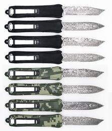 Black Camo A163 Modèle Damas 8 Modèles Double Action Tactique Auto-Défense Poche Pliant Edc Couteau Couteaux De Chasse Outils De Plein Air