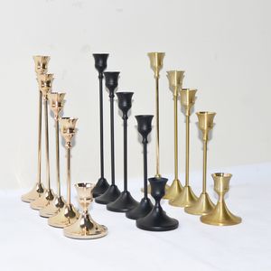 zwarte kandelaarhouder metaal antieke tafel kandelabra centerpieces gouden ijzer taps kaarsenhouder voor thuisbasisdecoratie