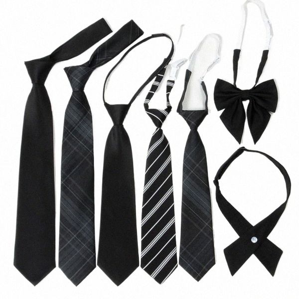 Black Carb Gray Series Bow Tie et LG Tie Girls Japonais Étudiants coréens Tie Colt Coltie Choker pour JK Uniforms Schools Neckeds Z9YF #