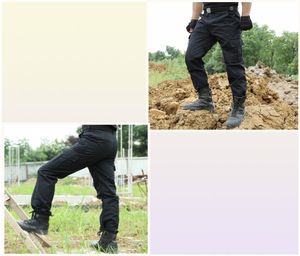 Pantalon Cargo noir pour hommes, pantalon tactique de Style décontracté, pantalon de travail fin, pantalon de sécurité de l'armée, salopette 2187427