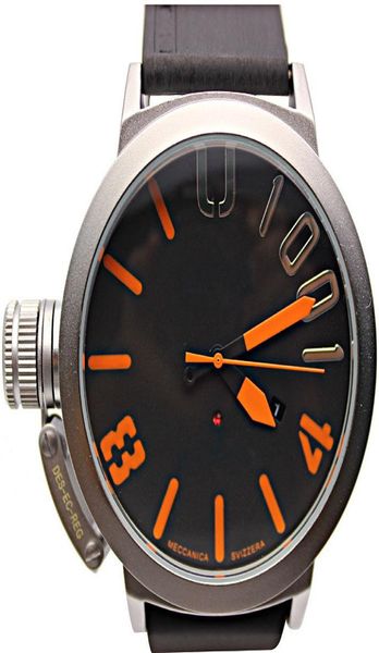 Black Case Mens Watch Sports Big Boat Silver Black Rubber Classic Round 2813 Automatique Mécanique gauche U Montres masculins Wristwa9269131