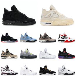 zapatos de baloncesto gato negro 4 hombres mujeres 4s vela fuego rojo fresco gris blanco oreo entrenador para hombre zapatillas deportivas