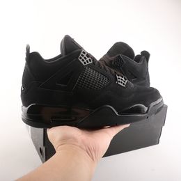 Black Cat designer chaussure de course à pied AAA Jumpman 4 4s Basketball HOMME Femme Chaussure Baskets Baskets Skateboard Blanc bleu mauvaise écriture run sport rush expédition