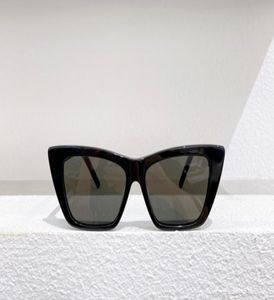 Zwarte Cat Eye-zonnebril voor dames Donkergrijze lens 276 Fashion zonnebril UV400-bril met doos2071832