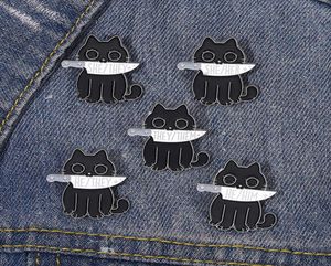 Zwarte kat voornaamwoorden email pin punk broche quote ze zequot mes dieren badge heks revers pin pin kitten gothy sieraden cadeau fri1713186