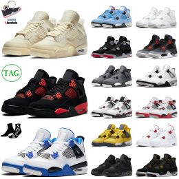 Black Cat Red Thunder 4s Basketball Chaussures Jumpman 4 Infrared Bred University Blue Cool Grey Hommes Femmes Baskets Sport