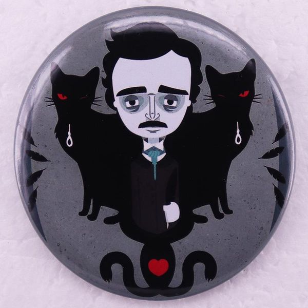 Broche de hojalata de gatos negros lindos juegos de películas de anime