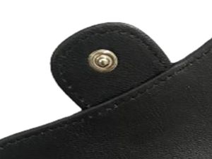 Black Caviar Design Mini portefeuille Men de cartes Femme Holders Goldsilver Hardware authentine cuir Credit Card Holder avec boîte 997097754
