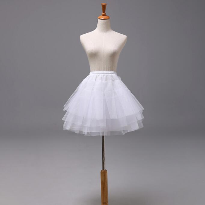 Svarta barn petticoats bröllop brud tillbehör halv glida små tjejer crinoline 22cm 35 cm 45 cm blomma flicka formell klänning under kjol