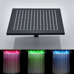 Chromé nickel LED Précipitant la tête de douche de 16 pouces LED Haut au-dessus des têtes de pulvérisation Précipitant la douche de remplacement de douche Papezier