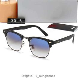 Negro Marca clásica Sol WAYFARER Mujeres de lujo Gafas de sol cuadradas Gafas Hombres Lentes de acetato Marco con para Ray Baa UV400 Caja 3016 JIIH Raies Ban S70M