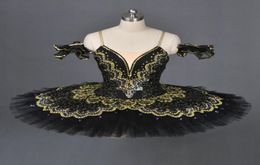 Costume de Ballet Tutu de Ballet classique noir pour adulte, Tutu professionnel rouge noir, Performance de danse à points, 1029810