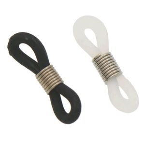 Zwart / Clear Tone Ends voor Brillen Kettinghouder Cluspsps Haken 22mm Sieraden Bevindingen Componenten L797 200PCS / PARTIJ