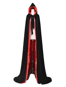 Zwart mantel Velvet cape cape middeleeuwse Renaissance kostuum larp Halloween Fancy Dress5327028
